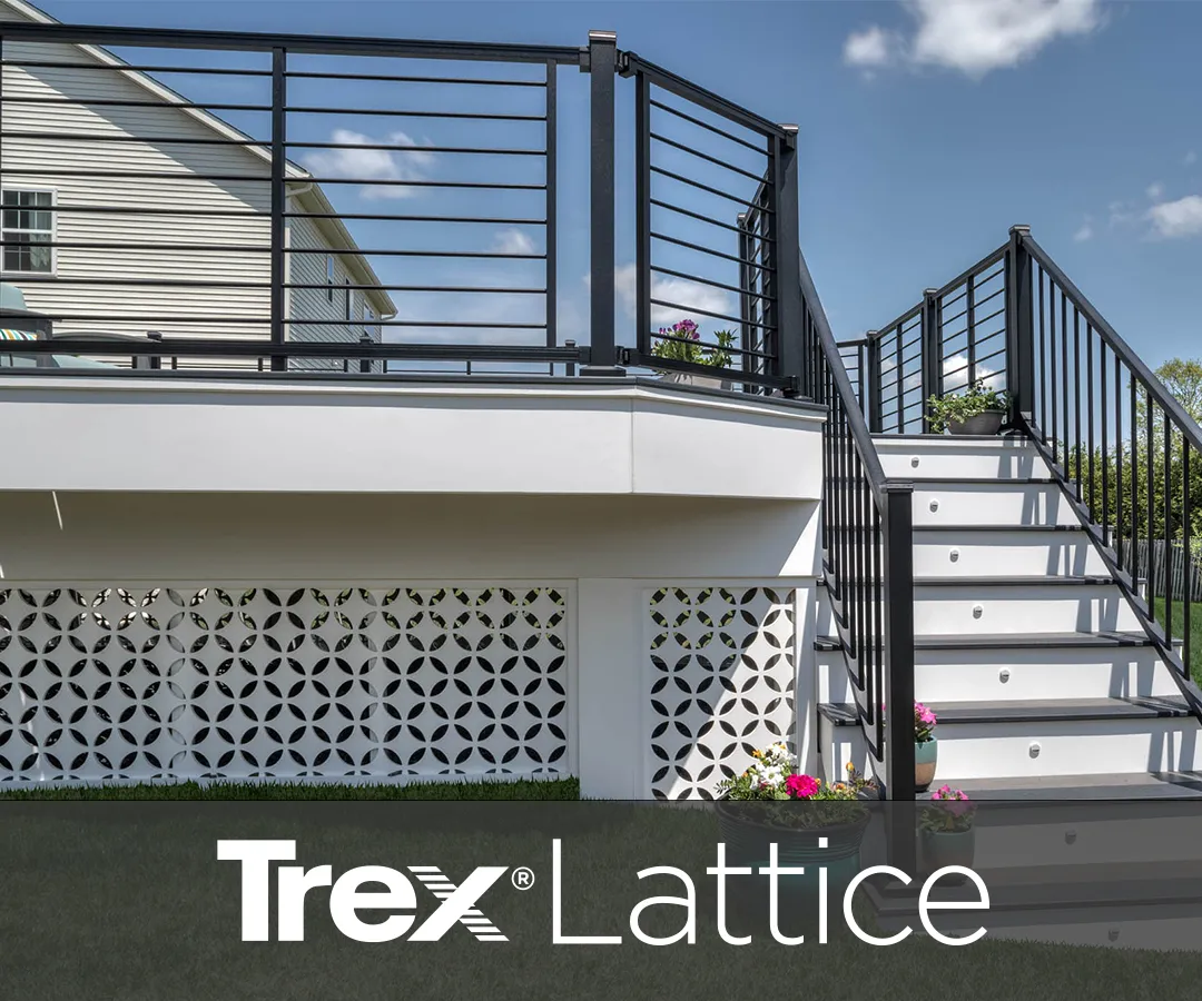 Trex Lattice panels with the Trex Lattice logo.